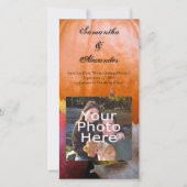 Autumn Pumpkin, Apple en kleurrijke bladeren Save The Date (Voorkant)