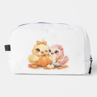 Autumn Pumpkin Birds Makeup Bag Toilettasje