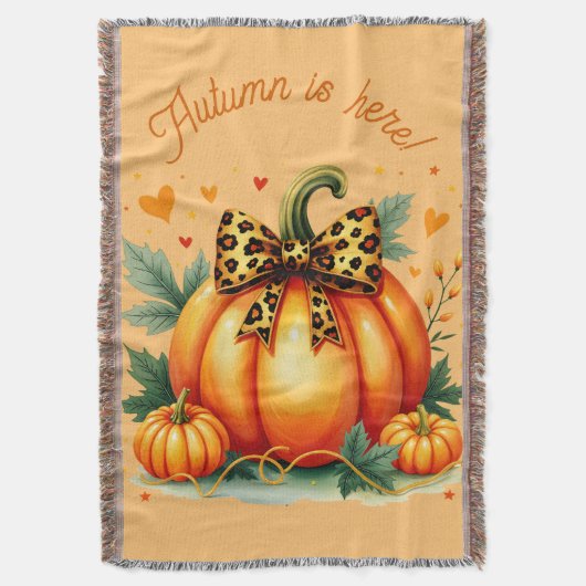 Autumn Pumpkin Deken (Voorkant Verticaal)