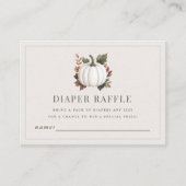 Autumn Pumpkin Diaper Raffle Enclosure Card Informatiekaartje (Voorkant)