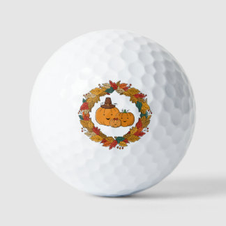 Autumn Pumpkin Family Wreath Golfballen