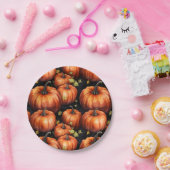 Autumn Pumpkin Halloween Papieren Bordje (Feest)