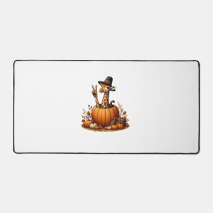 Autumn Pumpkin Herfst Giraffe Thanksgiving Womens Bureaumat