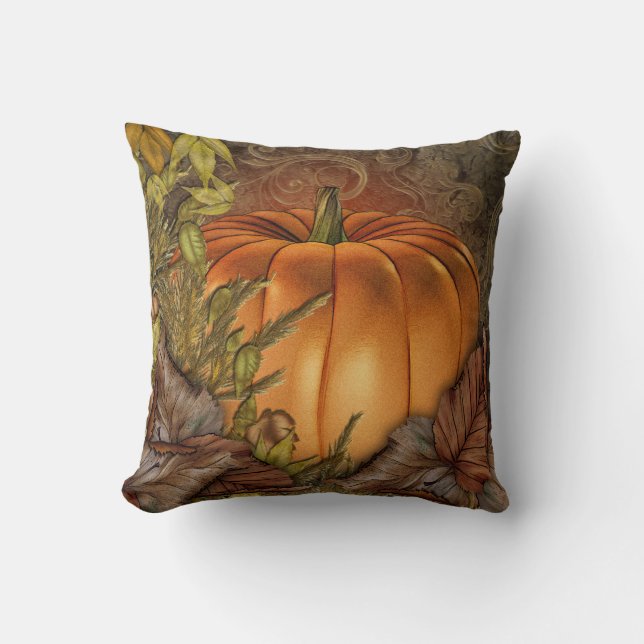 Autumn Pumpkin Kussen (Voorkant)