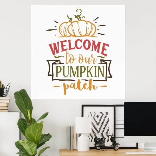 Autumn Pumpkin Patch Poster (Thuiskantoor)