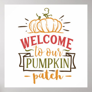 Autumn Pumpkin Patch Poster