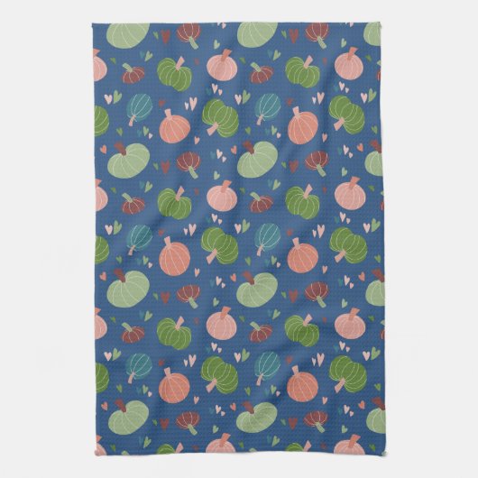 Autumn Pumpkin Pattern Theedoek (Verticaal)