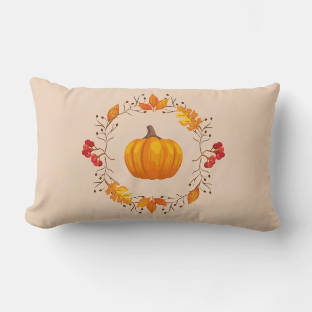 Autumn Pumpkin Pillow Kussen (Voorkant)