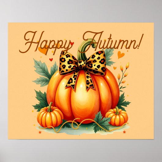 Autumn Pumpkin Poster (Voorkant)