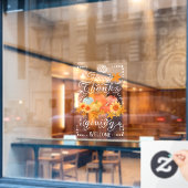 Autumn Pumpkin Raamsticker (Cafe Raam)