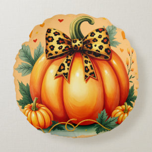 Autumn Pumpkin Rond Kussen