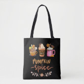 Autumn Pumpkin Spice Coffee Halloween Canvas tas (Voorkant)