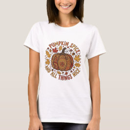 Autumn pumpkin spice design t-shirt