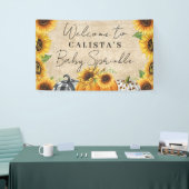 Autumn Pumpkin Sunflower Baby Sprinkle Welkom Spandoek (Beurs)