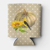 Autumn Pumpkin Sunflower en Finch Blikjeskoeler (Voorkant)
