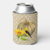 Autumn Pumpkin Sunflower en Finch Blikjeskoeler (Blikje Achterkant)