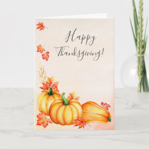 Autumn Pumpkin   THANKSGIVING Kaart