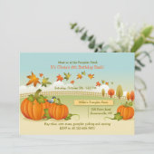Autumn Pumpkin Uitnodiging (Staand voorkant)