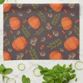 Autumn Pumpkins and Acorns Theedoek (Gevouwen)