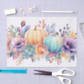 Autumn Pumpkins and Flowers Fall Pattern Decoupage Tissuepapier (Craft)