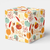 Autumn Pumpkins and Leaves Pattern Bedankdoosjes (Achterkant)