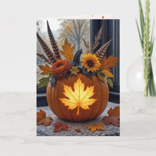 Autumn Pumpkins Bouquet Kaart