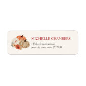 Autumn Pumpkins en Flower Elegant Rustic Etiket (Voorkant)
