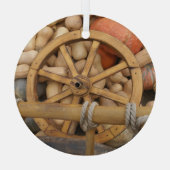 Autumn pumpkins glas ornament (Achterkant)