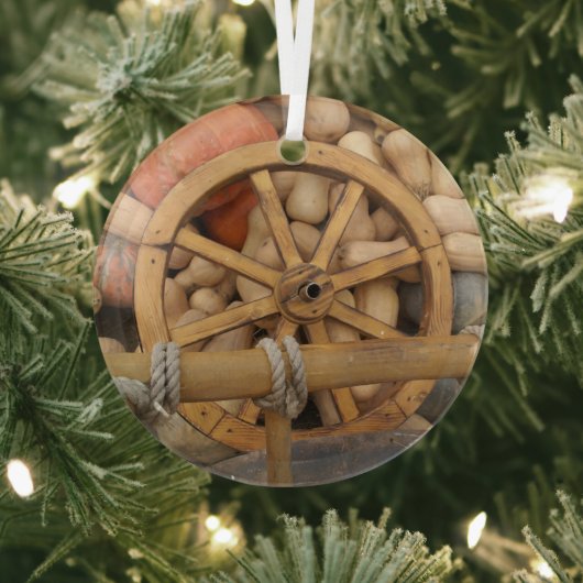 Autumn pumpkins glas ornament (Insitu)