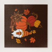 Autumn Pumpkins Gnome Spice Kaart Legpuzzel (Horizontaal)