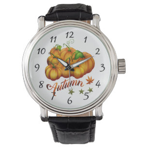 Autumn pumpkins horloge