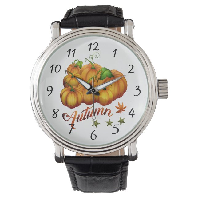 Autumn pumpkins horloge (Voorkant)