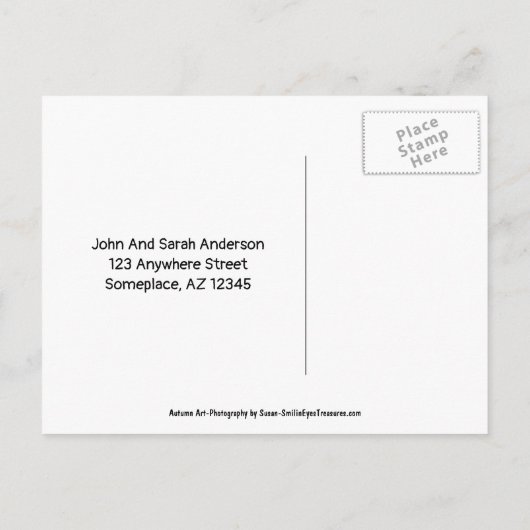 Autumn Pumpkins New Address Moving Briefkaart (Achterkant)