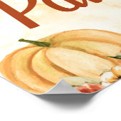 Autumn Pumpkins Patch Welkomstteken Poster (Hoek)