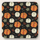 Autumn Pumpkins Pattern Bier Onderzetter (Voorkant)