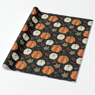 Autumn Pumpkins Pattern Cadeaupapier