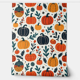 Autumn Pumpkins Pattern | De moderne Herfst oogst Behang