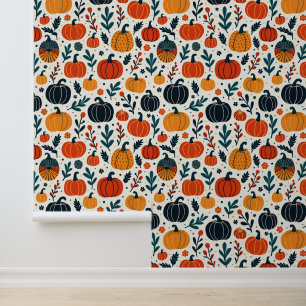 Autumn Pumpkins Pattern   De moderne Herfst oogst Behang