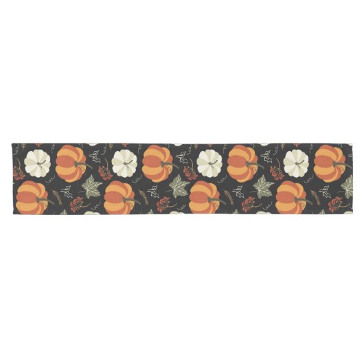 Autumn Pumpkins Pattern Korte Tafelloper (Horizontaal)