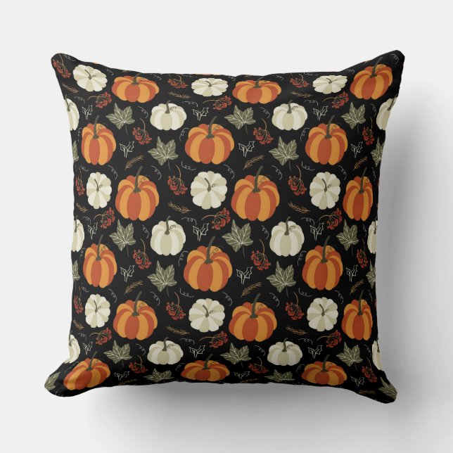 Autumn Pumpkins Pattern Kussen (Voorkant)