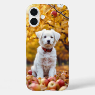 Autumn Puppy Bliss iPhone 16 Hoesje