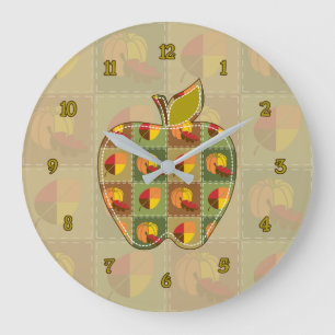Autumn Quilt Clock Grote Klok