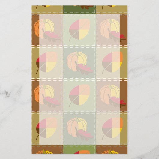 Autumn Quilt Stationery Briefpapier (Voorkant)