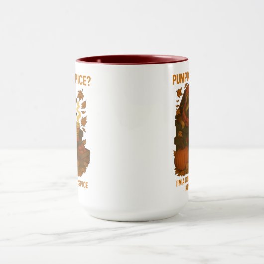 Autumn Raccoon Funny Pumpkin Spice Latte Mok (Midden)
