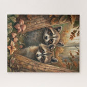 Autumn Raccoons Puzzle (Horizontal)