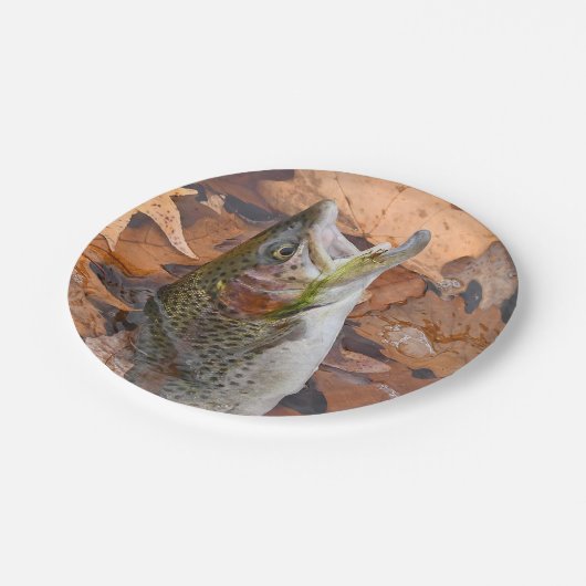 Autumn Rainbow Trout Papieren Bordje (Gekanteld)