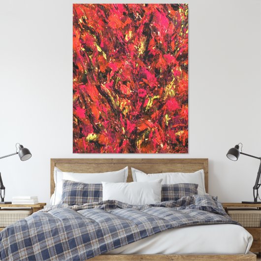 "Autumn Rains", fractal, abstract, psychedelic Canvas Afdruk (Insitu (Slaapkamer))