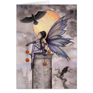 Autumn Raven Fairy Kaart beroemd gemaakt door Moll