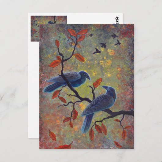 Autumn Ravens Briefkaart (Voorkant / Achterkant)