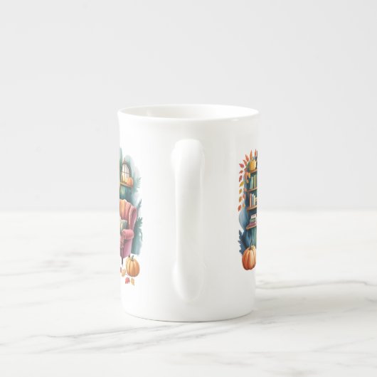 Autumn Reading Chair Mug — Cozy Lamp & Book Corner (Dos)